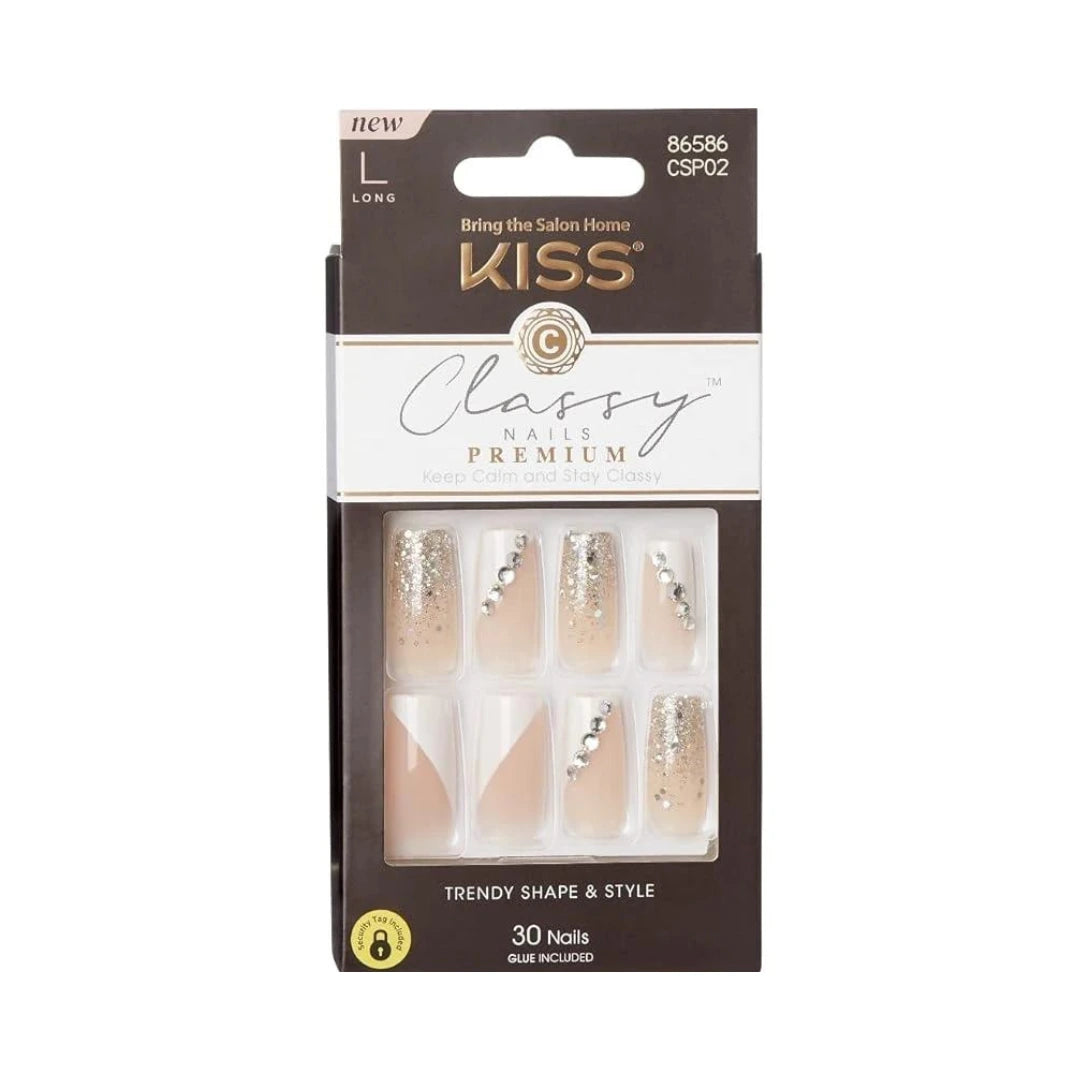 Kiss Classy Premium Nails 30 Count Long Length