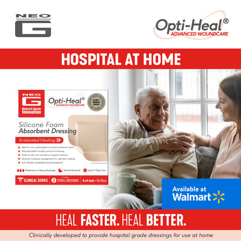 NEO G OPTI-HEAL SIL FOAM ABS 4X4IN DRS 4