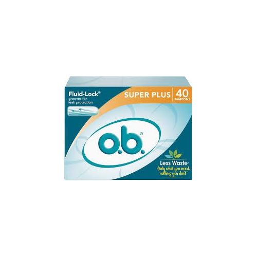 O.B. Tampons Super Plus 40 Count Fluid Lock