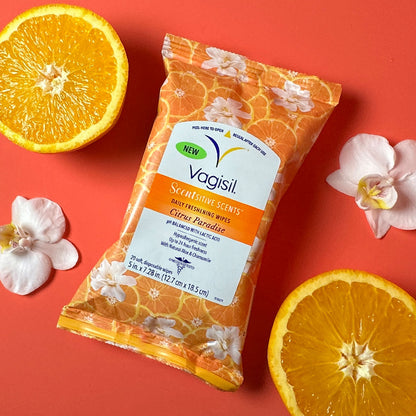 Vagisil Wipes Scentsitive Scents Citrus Paradise 20 Ct
