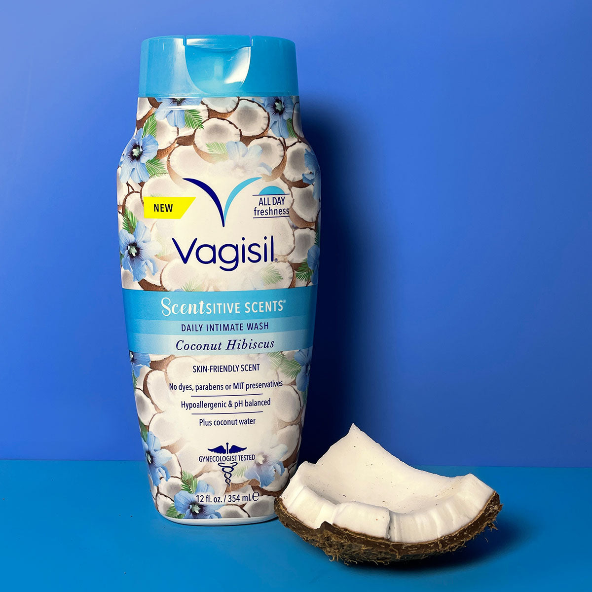 Vagisil Wash Scentsitive Scents Coconut Hibiscus 12oz