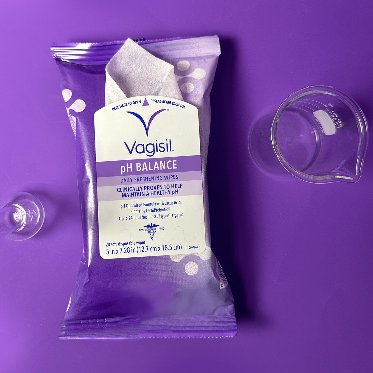 Vagisil Daily Freshening Wipes Ph Balance 20 Count (3in)
