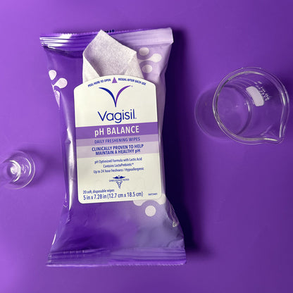 Vagisil Daily Freshening Wipes Ph Balance 20 Count (3in)