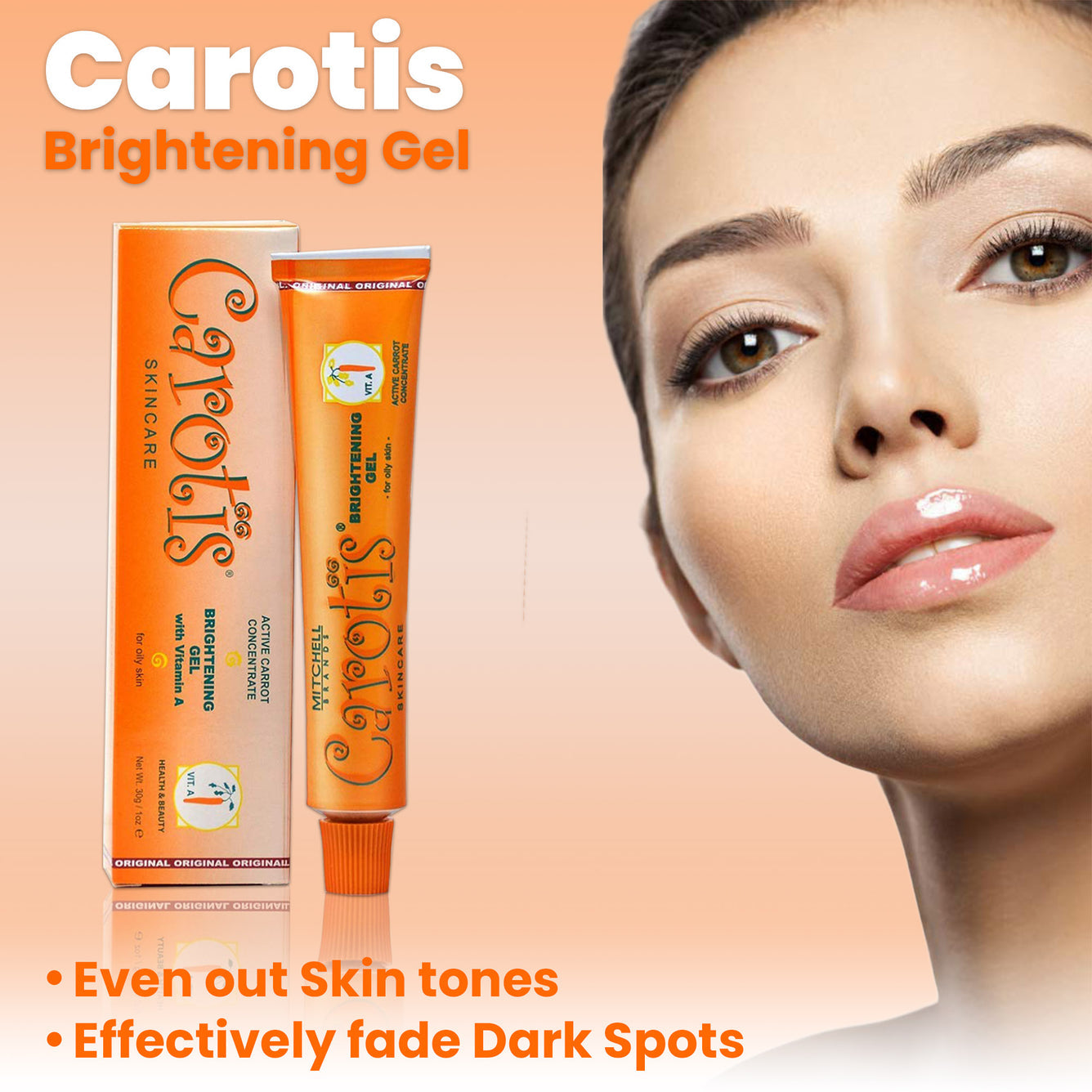 CAROTIS BRIGHTNNG GEL TUBE 1 OZ