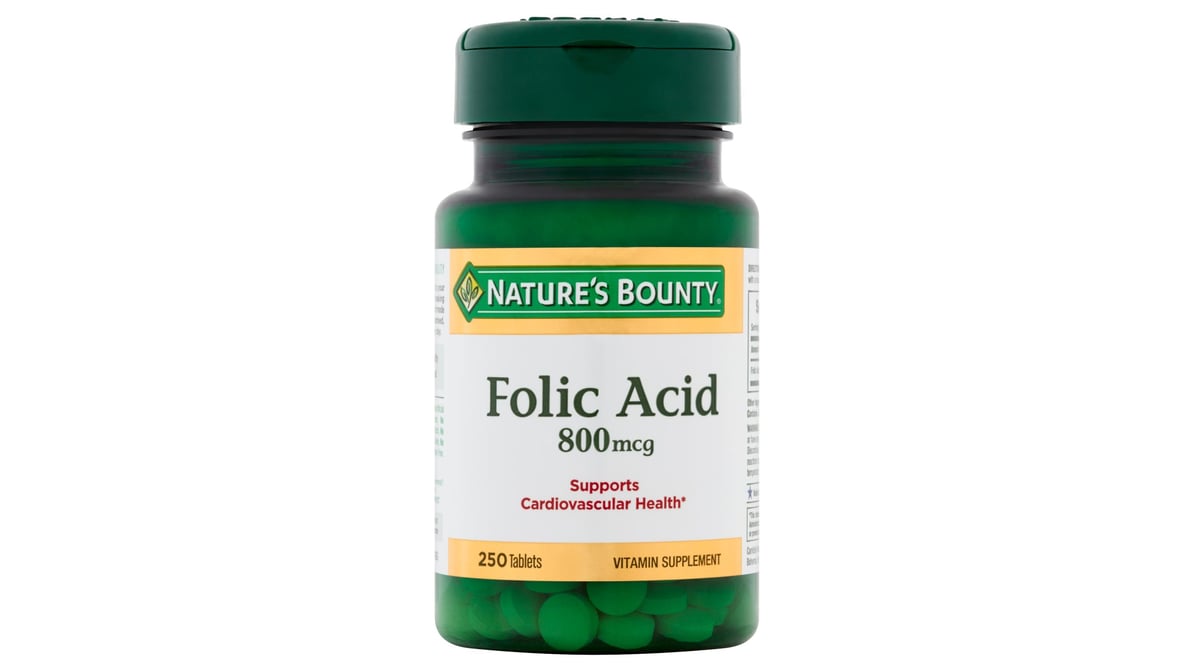 FOLIC ACID 0.8MG TABLET 250CT NAT BOUNTY