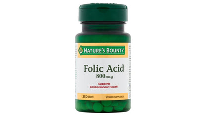 FOLIC ACID 0.8MG TABLET 250CT NAT BOUNTY
