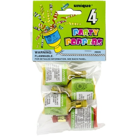 Party Favors 4/Pkg-Poppers