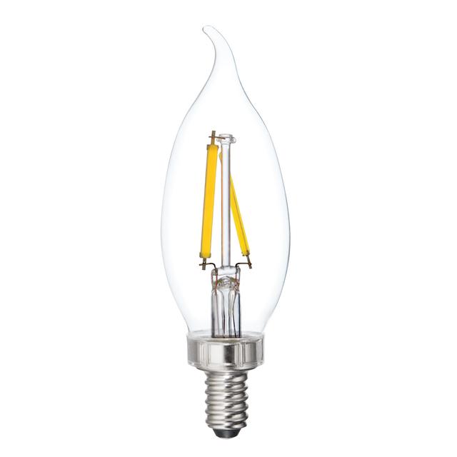 GE Lighting Classic LED 60 Watt Replacement, Soft White, CA11 Deco - Candle Bulbs, 2 Pack