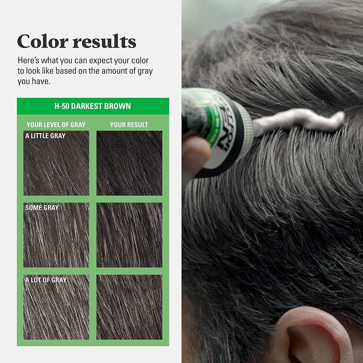 Just For Men Shampoo-In Color Gray Hair Coloring for Men - H-60 Jet Black