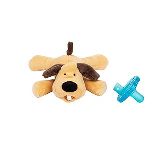 WubbaNub Plush Pacifier 0 to 6m - Brown Puppy