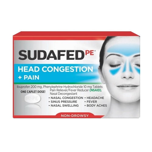 SUDAFED PE HEAD CNGST+ FLU SEV TAB 24CT