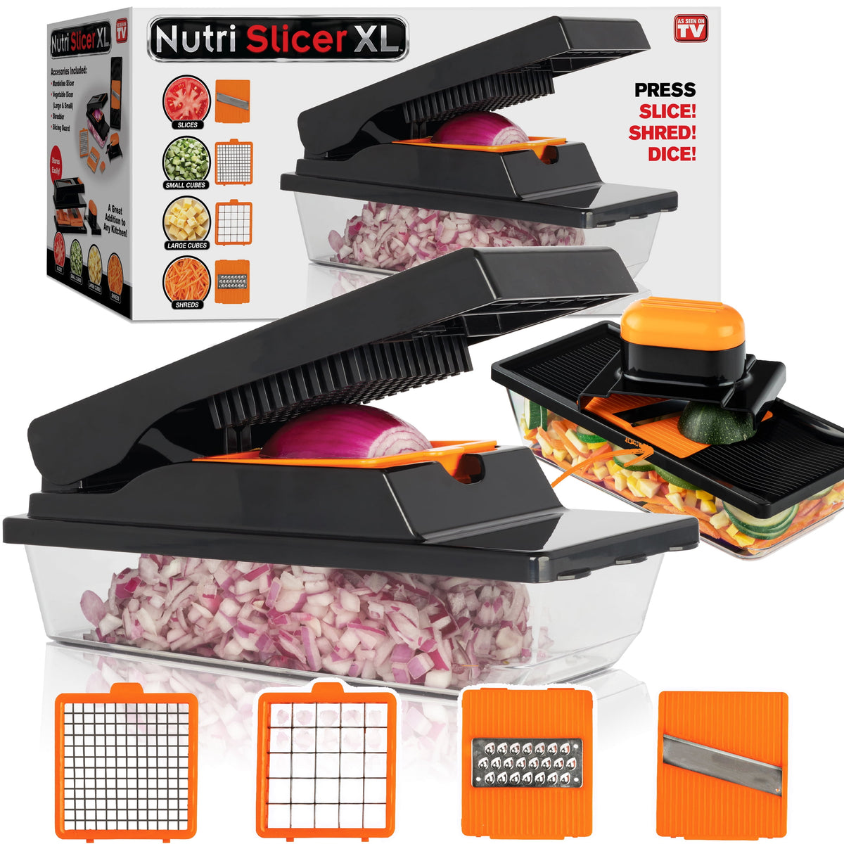 Nutrislicer Slicer XL Vegetable Chopper, Black