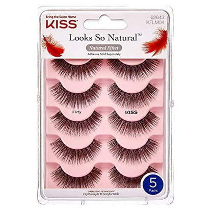 KISS Looks So Natural Multipack Lashes Flirty, 5 pairs