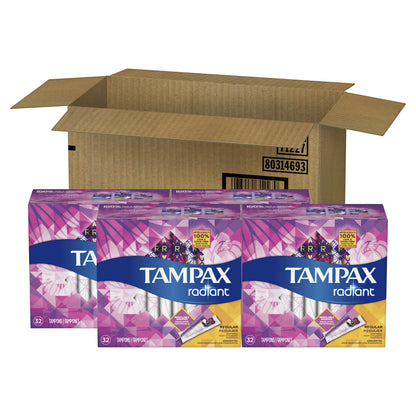 TAMPAX RADIANT REGULAR TAMPON 14CT