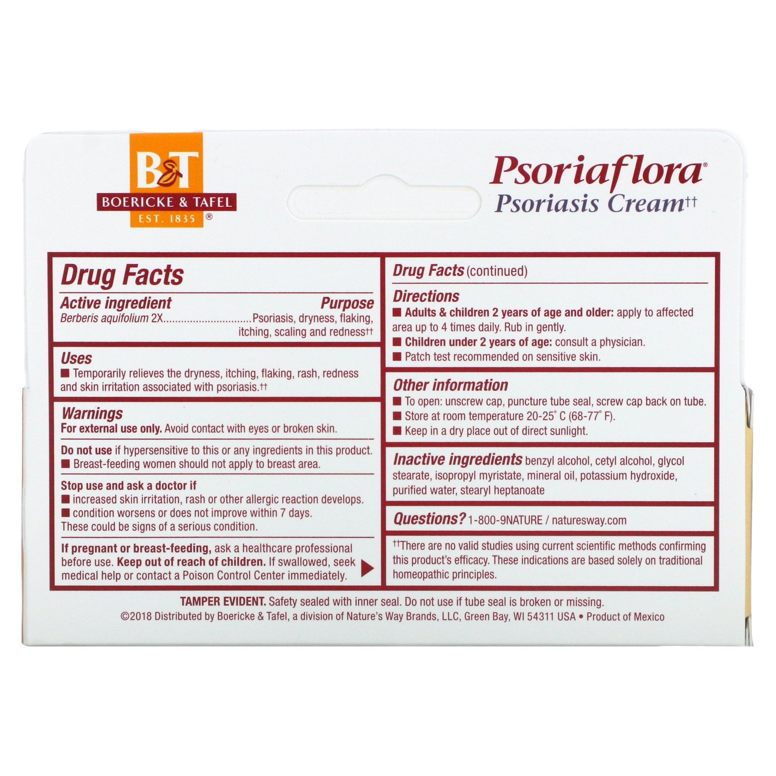 BOERICKE & TAFEL PSORIAFLORA CREAM