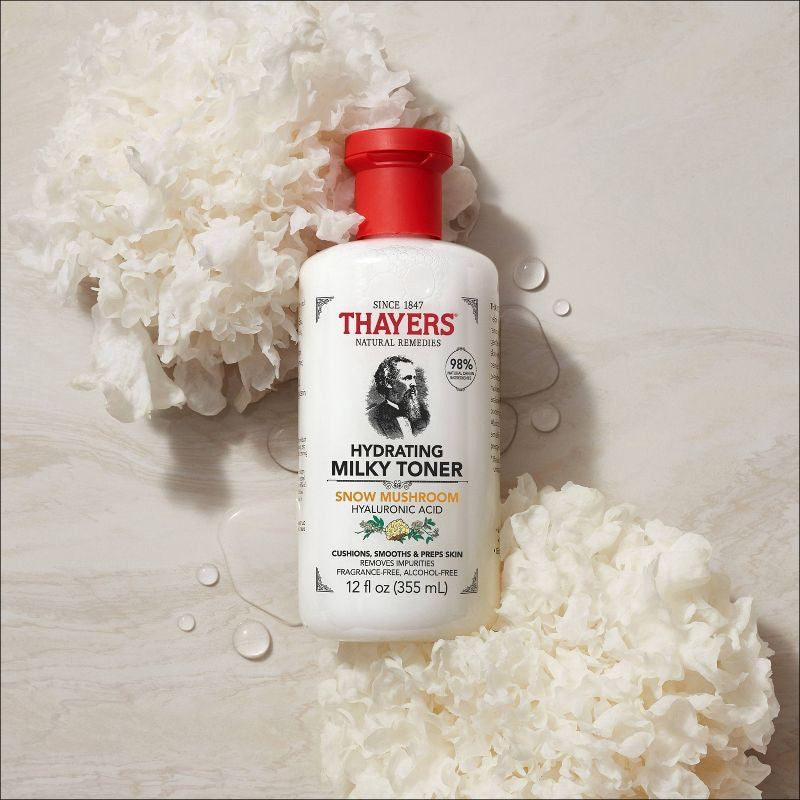 Thayers Natural Remedies Milky Hydrating Face Toner with Snow Mushroom and Hyaluronic Acid, 8.5 oz
