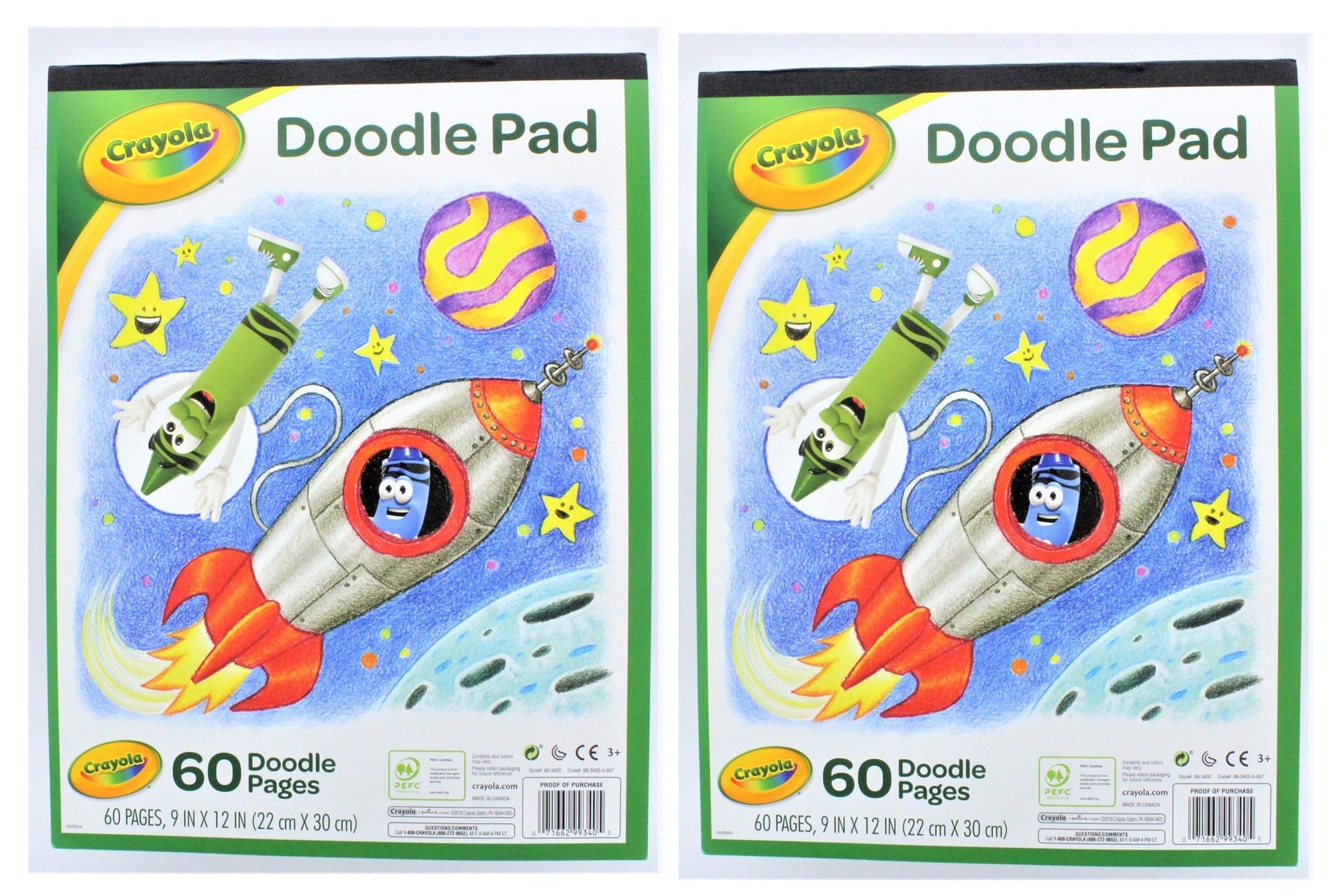 PRANG Doodle Paper Pad, 80 Sheets - White, 9" x 12"