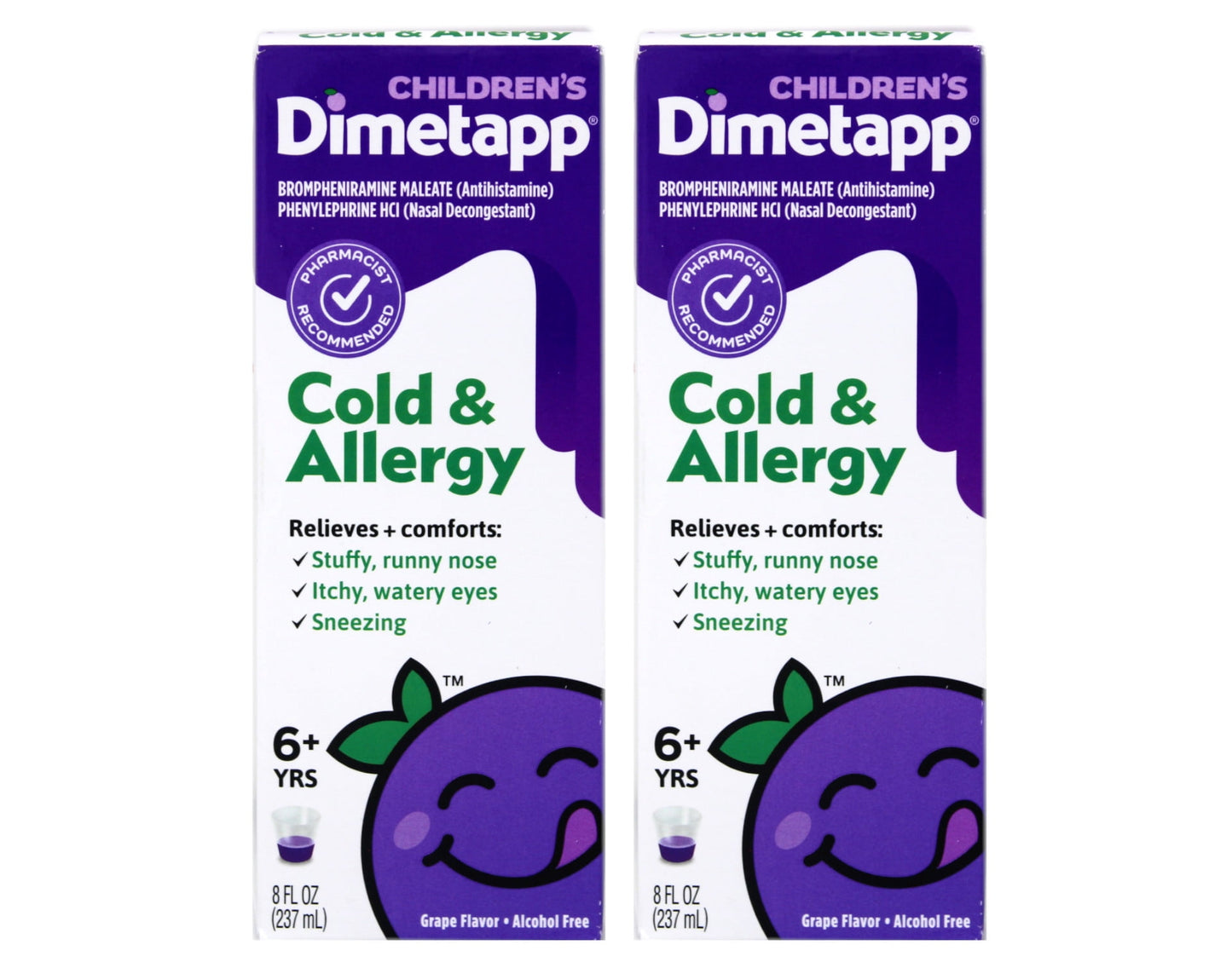 DIMETAPP CHILD COLD COUGH GRAPE LIQ 8OZ