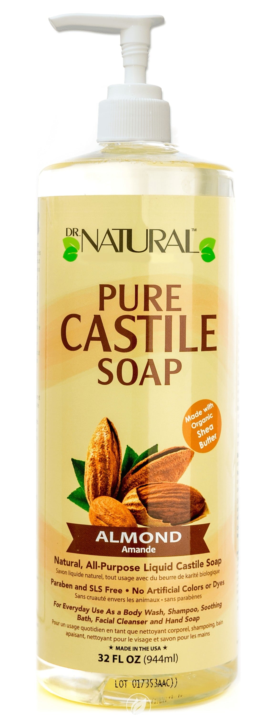 DR.NATURALS ALMOND SOAP    32OZ