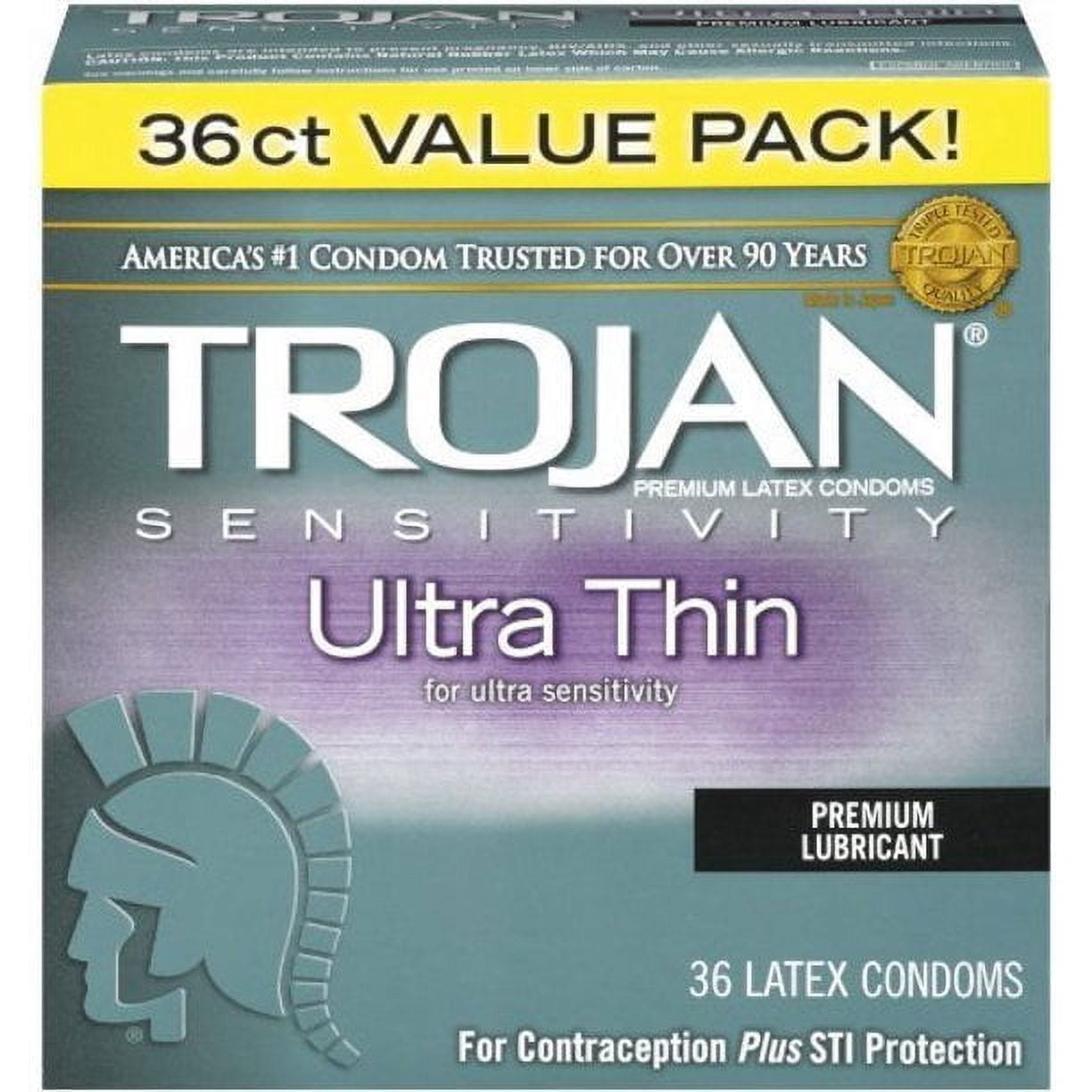 TROJAN ULTRA THIN SPRMICID CONDOM 12CT