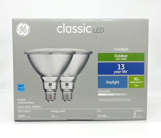 GE Lighting Basic LED Outdoor Wet Rated Floodlight, 90w, Warm White, 2 pack