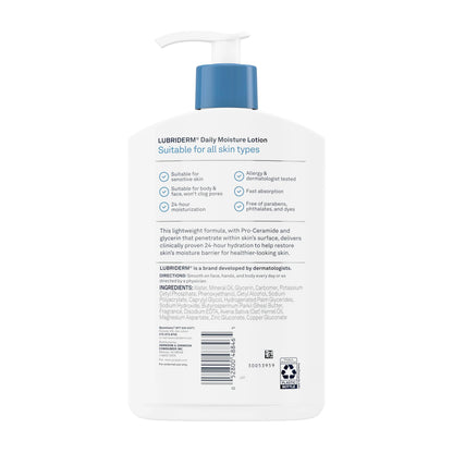 Lubriderm Daily Moisture Lotion Frag-Free 24oz All Skin