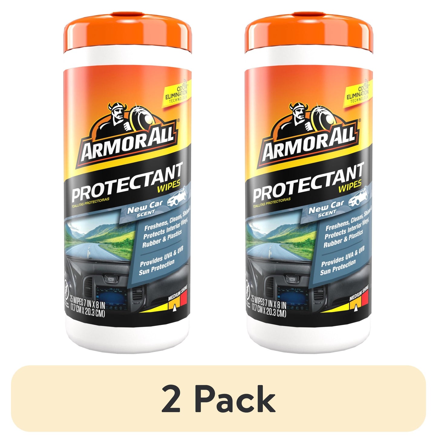 Armor All Car Interior Cleaner Protectant Wipes, 25 count