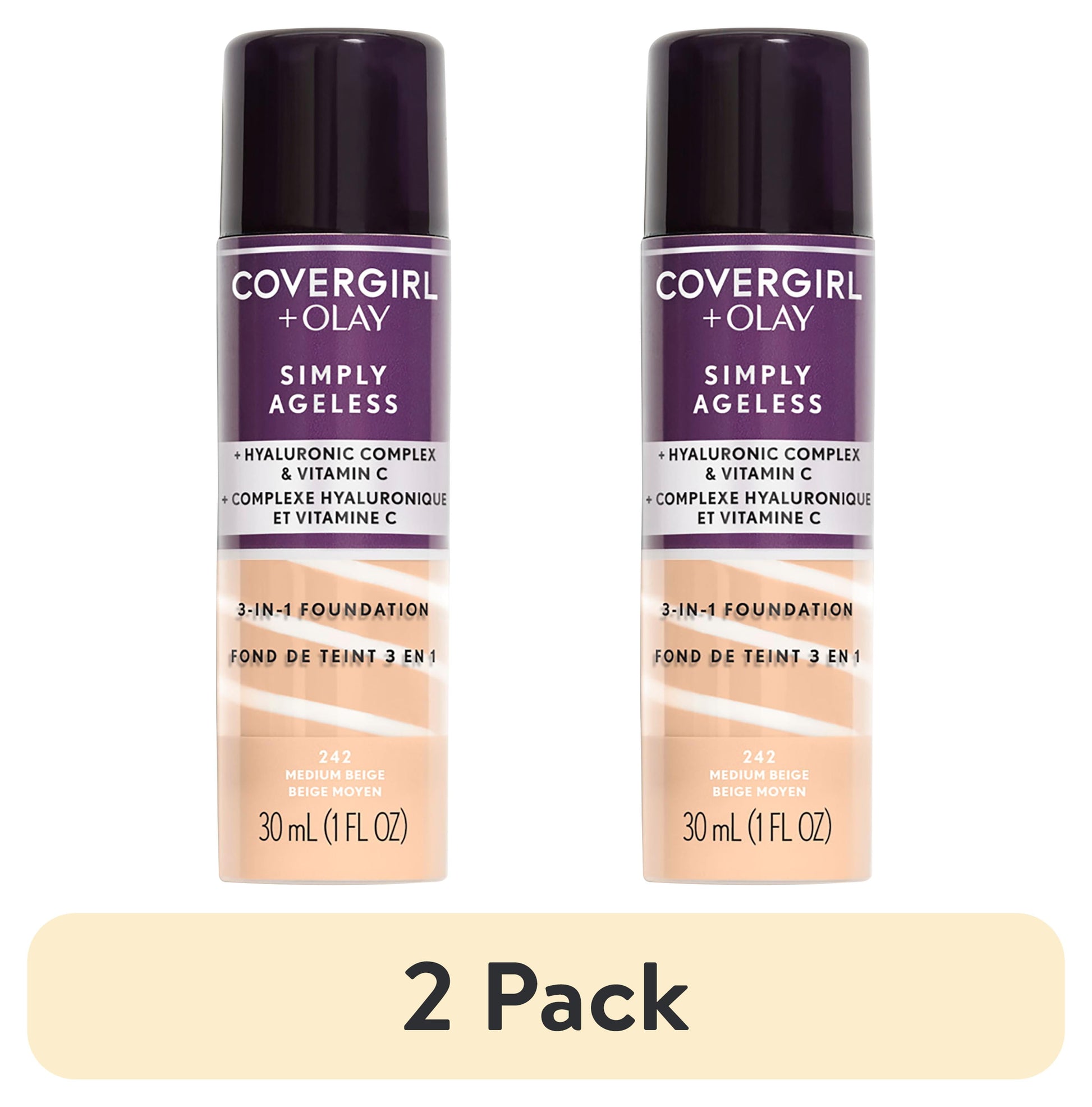 COVERGIRL + Olay Simply Ageless 3-in-1 Liquid Foundation - 242 Medium Beige