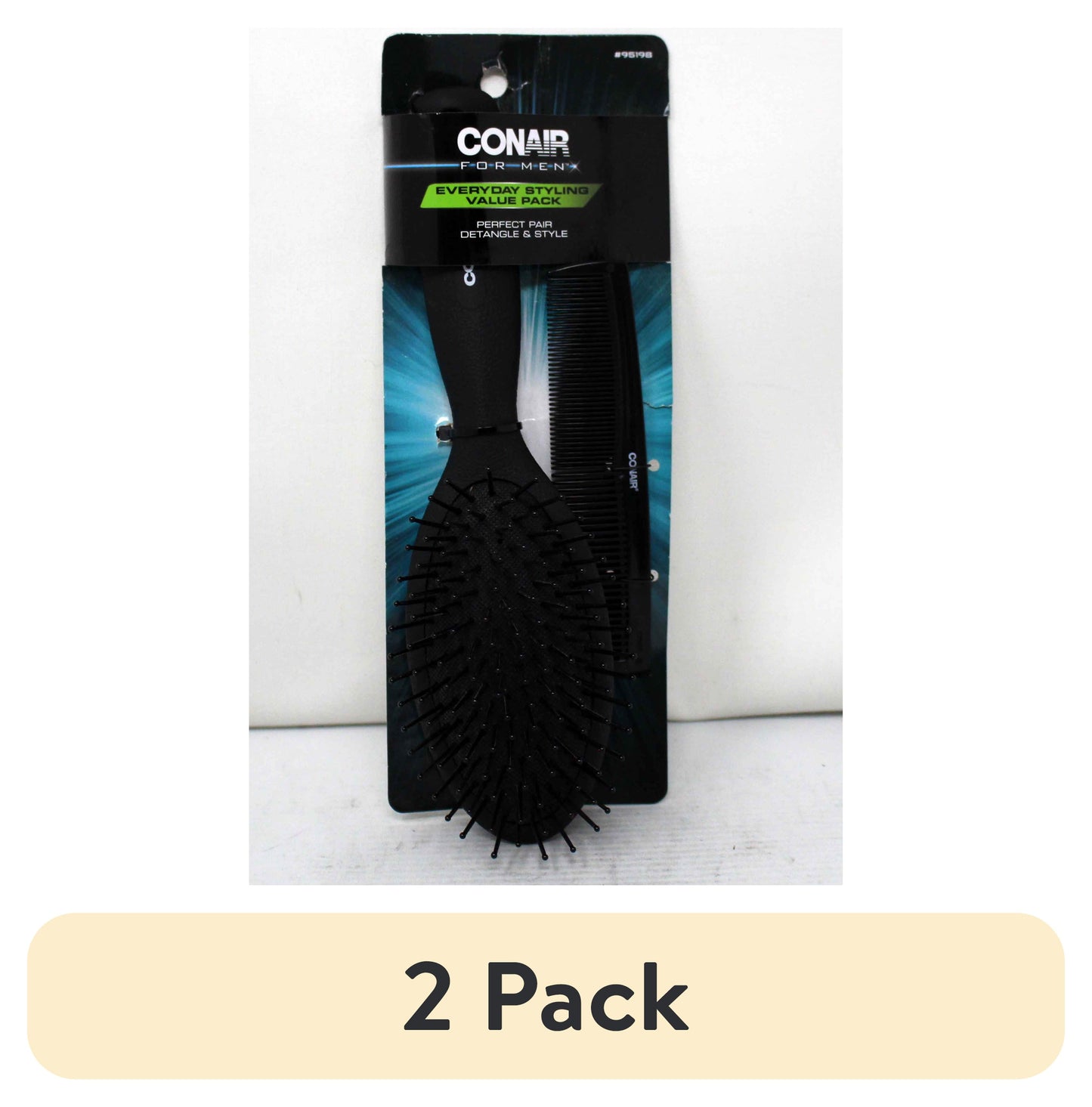 CONAIR For Men Everyday Styling Brush and Comb Value Pack