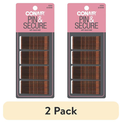CONAIR Soft Touch Multi Pack Bobby Pins - Brown, 60 count