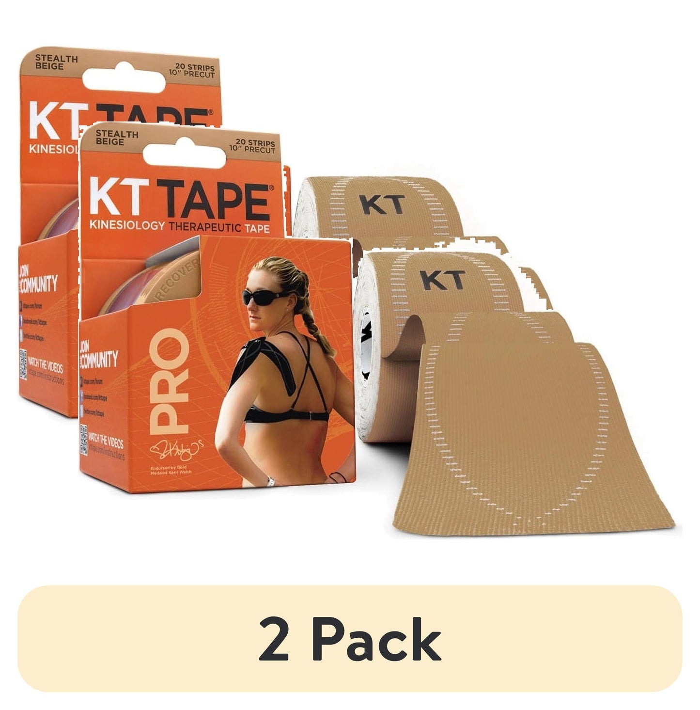 KT TAPE SYNTHETIC PRO BEIGE 20CT