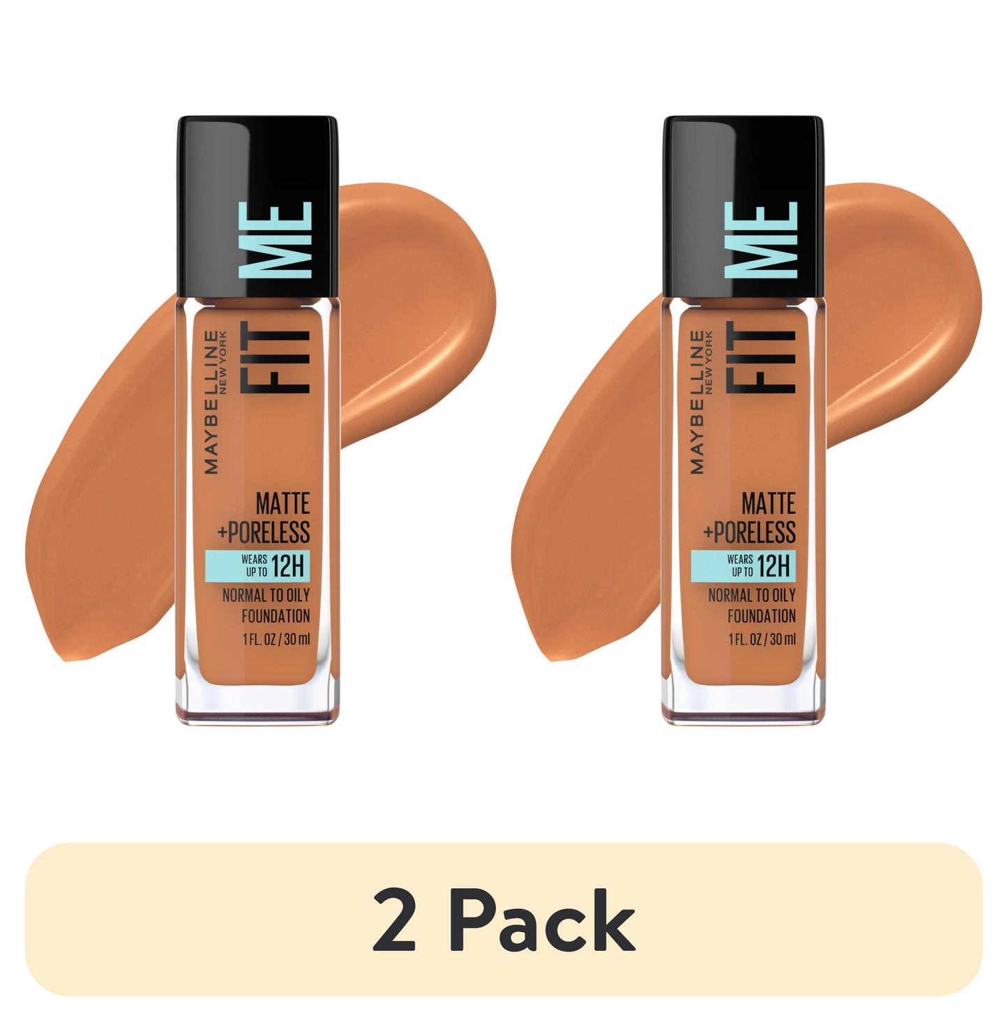 MAYBELLINE New York Fit Me Matte + Poreless Foundation Makeup, 338 Spicy Brown, 1 oz