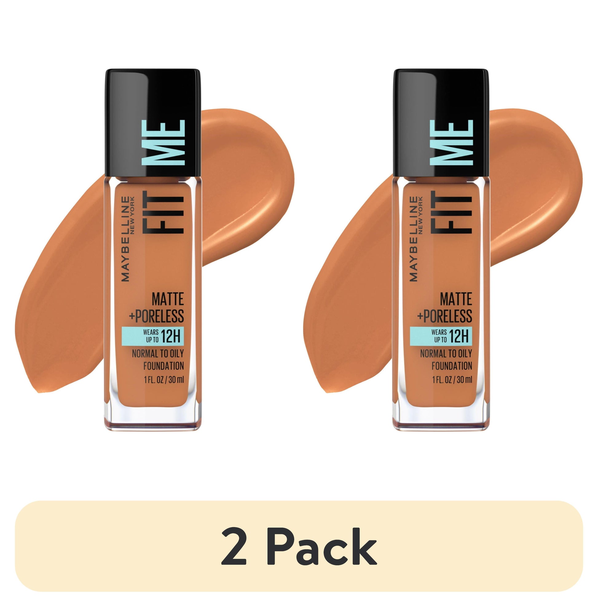 MAYBELLINE New York Fit Me Matte + Poreless Foundation Makeup, 338 Spicy Brown, 1 oz