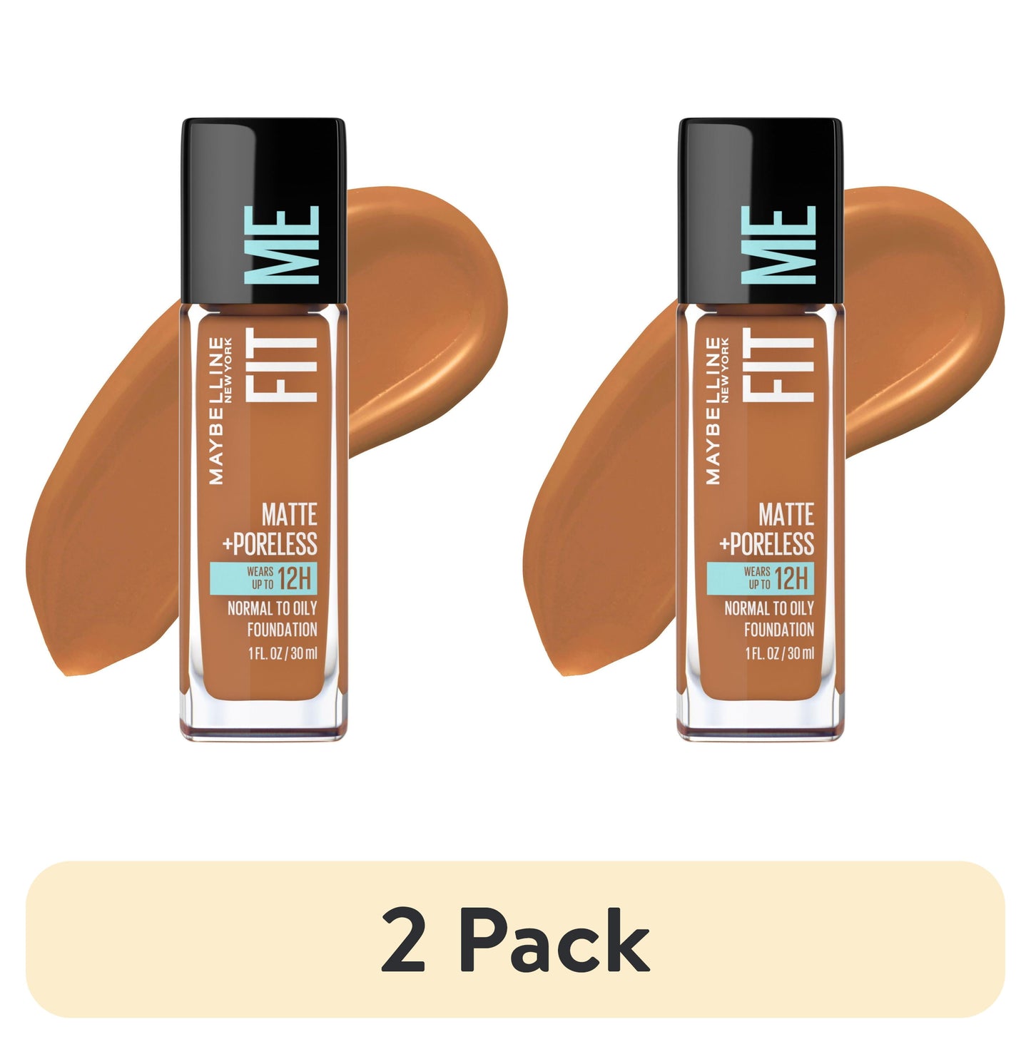 MAYBELLINE New York Fit Me Matte + Poreless Foundation Makeup, 356 Warm Coconut, 1 oz