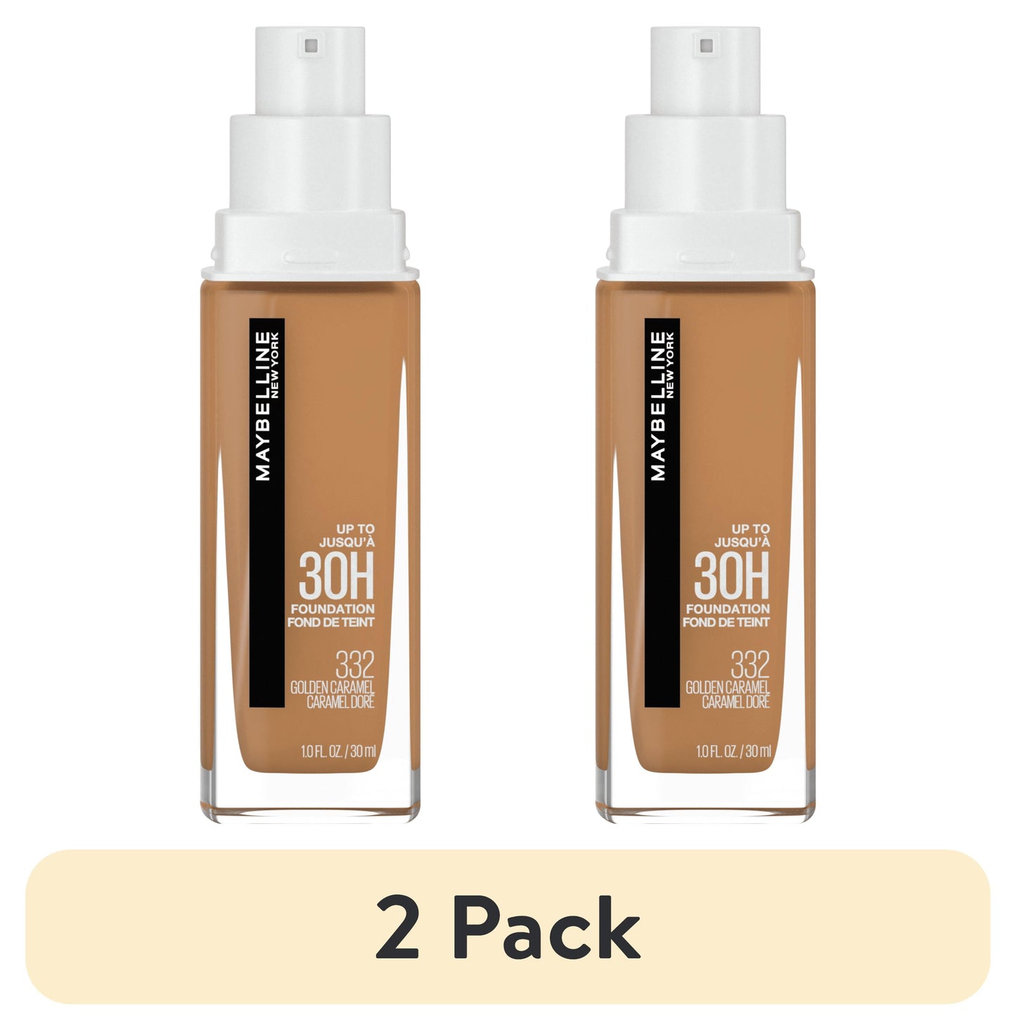 Maybelline Super Stay Full Coverage Liquid Foundation, 332 Golden Caramel, 1 fl oz