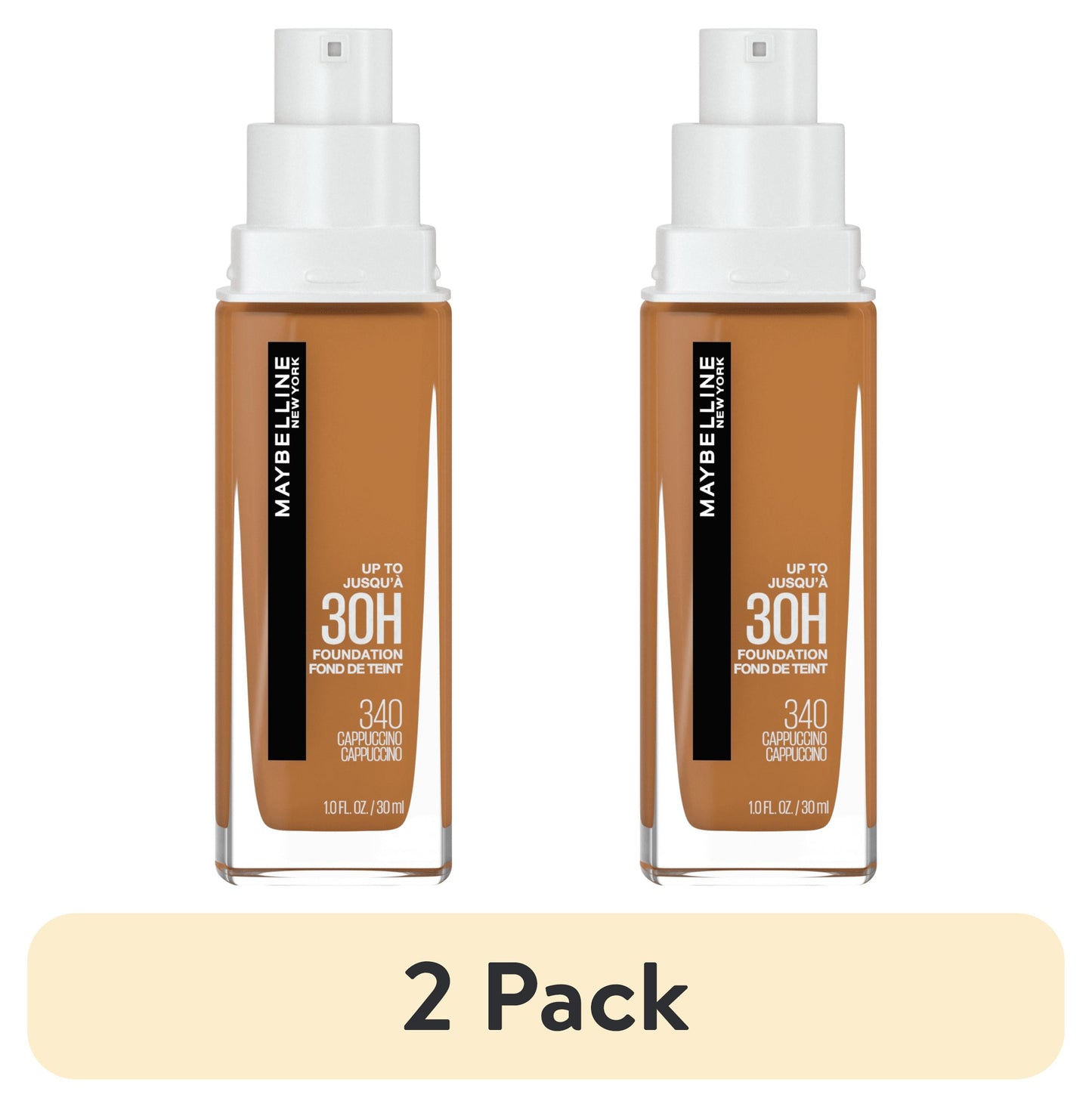 Maybelline Super Stay Full Coverage Liquid Foundation, 340 Cappuccino, 1 fl oz