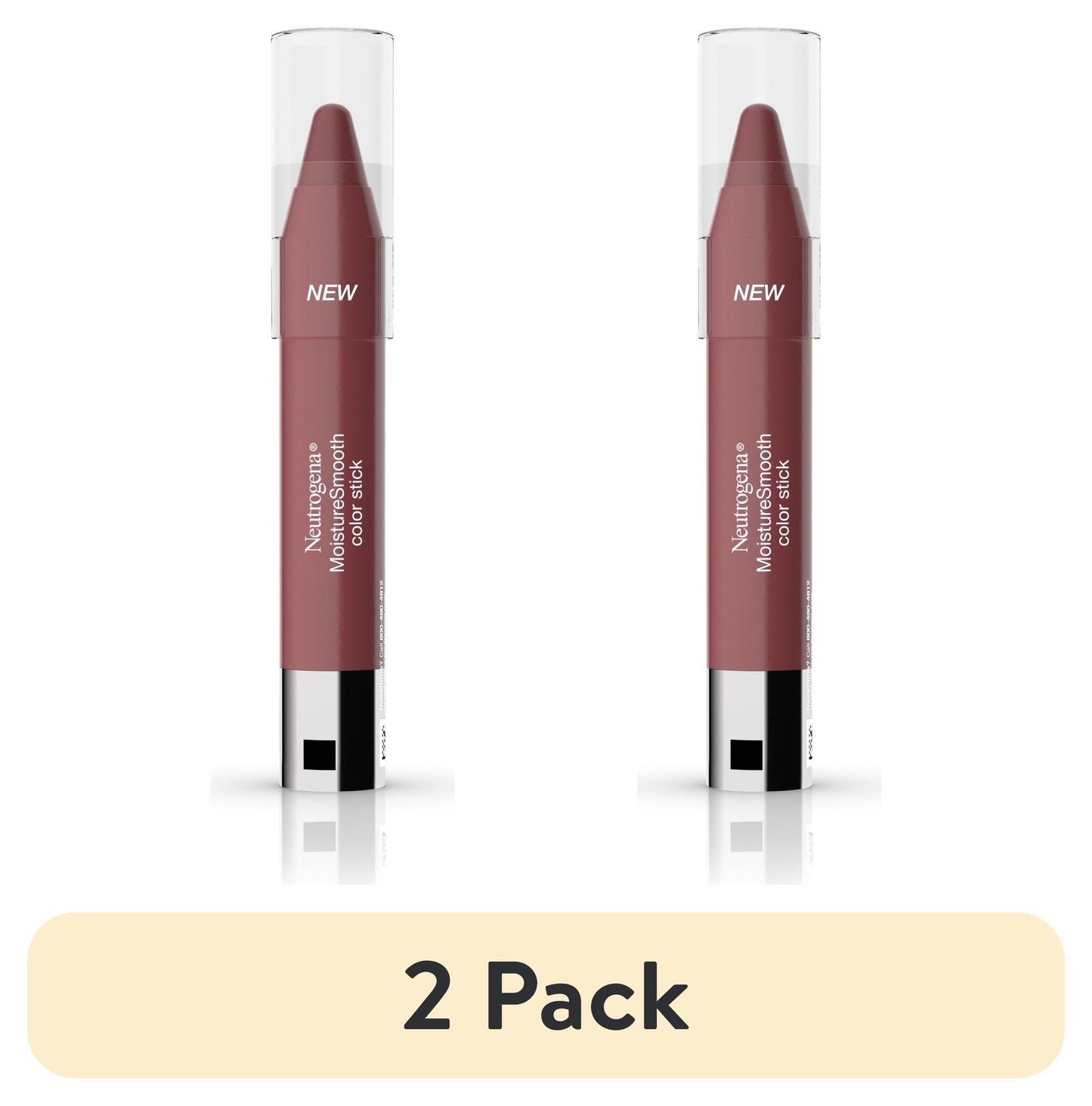 Neutrogena MoistureSmooth Color Stick Lipstick, 100 Pink Nude, .011 oz