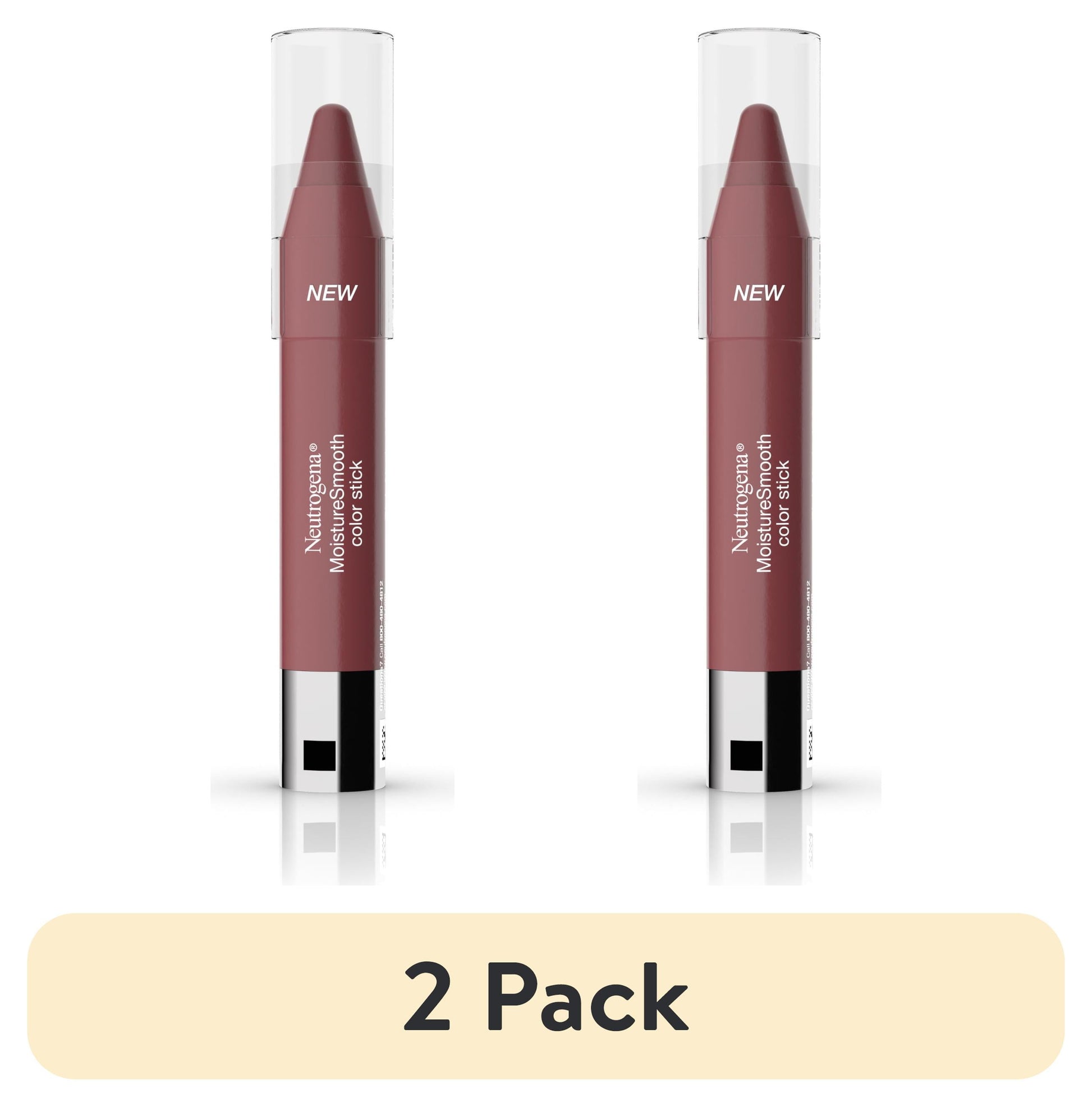 Neutrogena MoistureSmooth Color Stick Lipstick, 100 Pink Nude, .011 oz