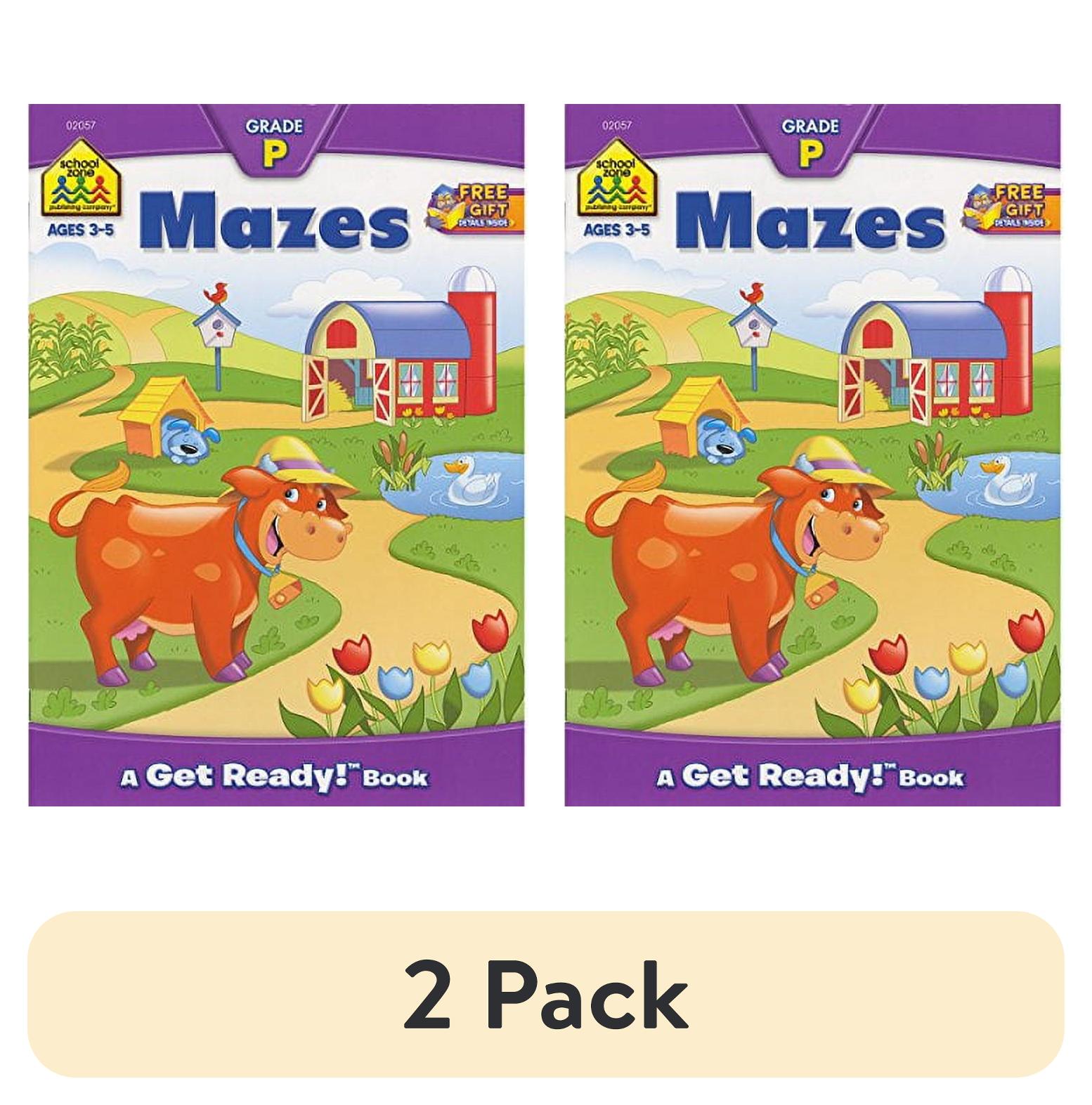 School Zone Activity Workbooks 32 Pages - Mazes Preschool Ages 4-6