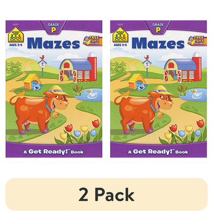 School Zone Activity Workbooks 32 Pages - Mazes Preschool Ages 4-6
