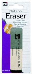 CLi 2 Sided Ink and Pencil Eraser - White & Gray