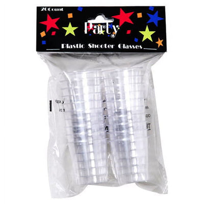 CLR PLSTC SHOT GLASS 20 1.65OZ