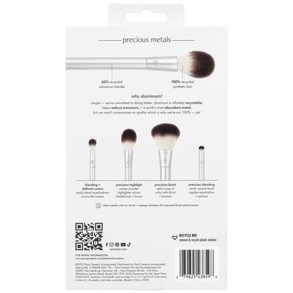 EcoTools Precious Metals Brightening Eye Brush Set, 5 count