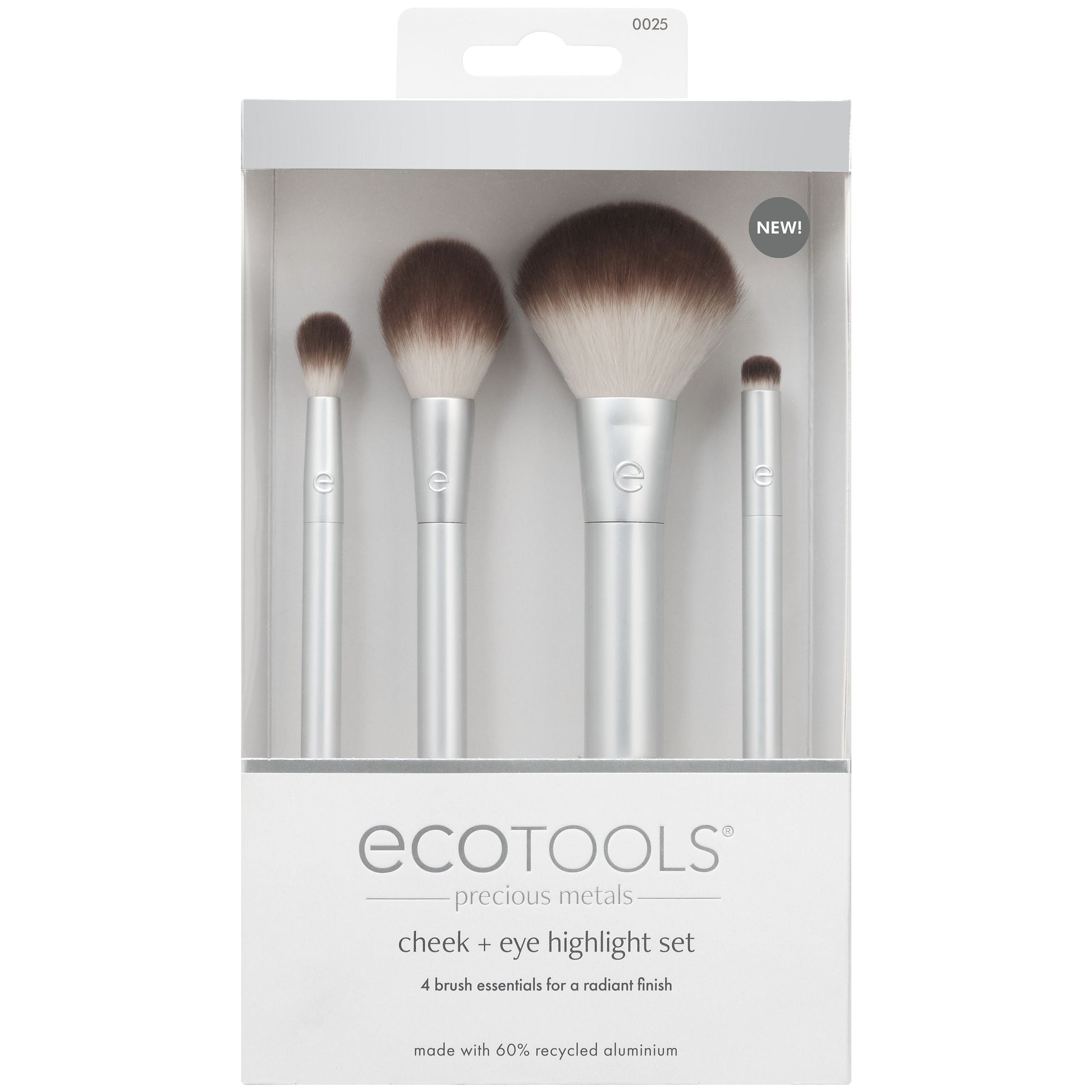 EcoTools Precious Metals Cheek and Eye Highlight Brush Set - 4pc