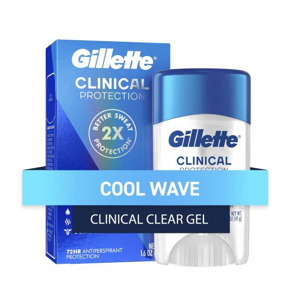 Gillette Deodorant Clinical Clear Gel Cool Wave 1.6oz
