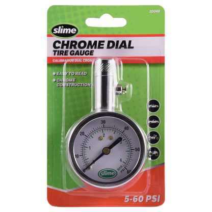 Custom Accessories 5-50 psi Chrome-Plated Tire Gauge