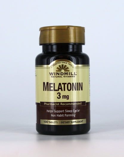 MELATONIN 3MG TABLET 100CT WINDML