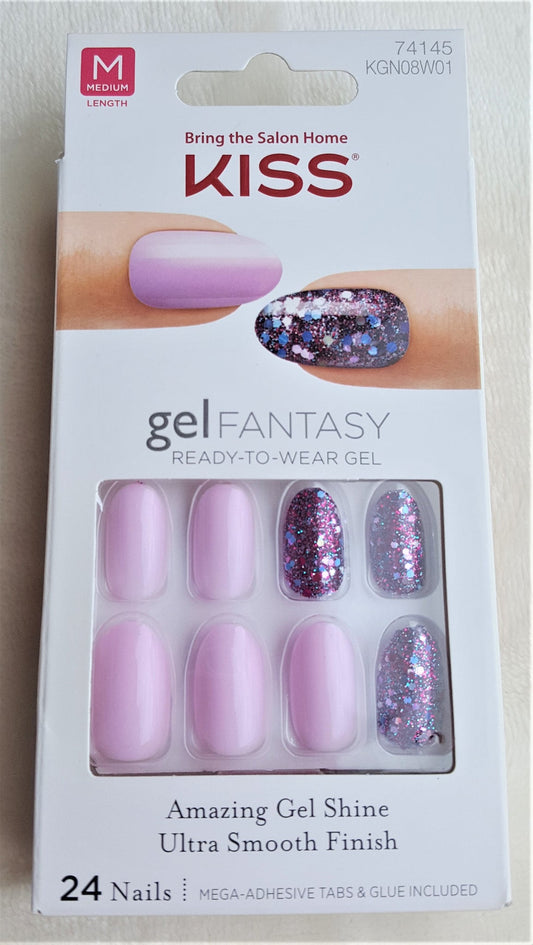 KISS Gel Fantasy Dreamdust Fake Nails - Silver Spoon
