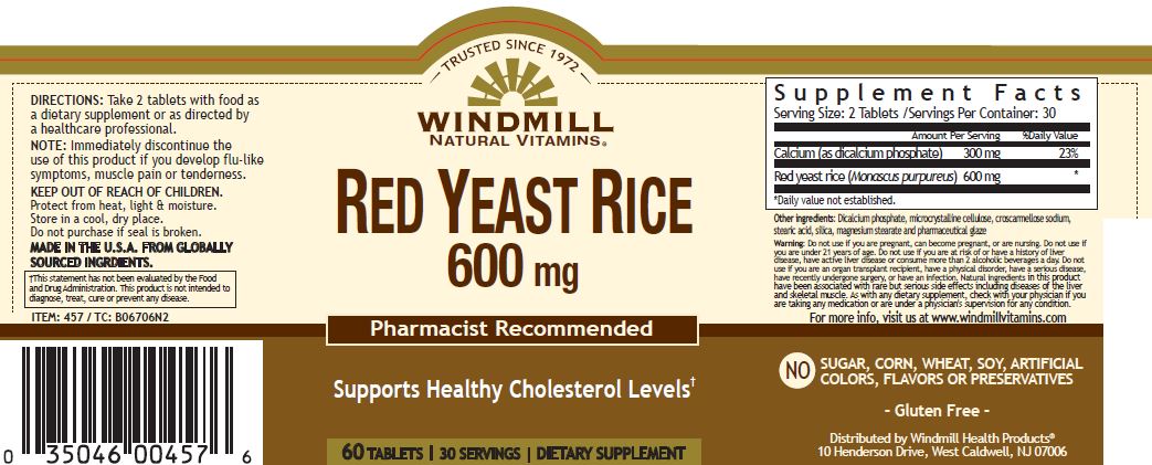 NB RED YEAST RICE CP 600MG 250