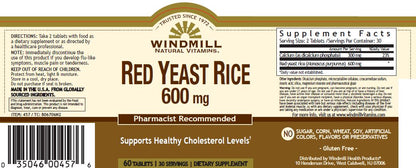 NB RED YEAST RICE CP 600MG 250